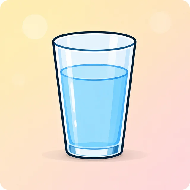 A glass of water